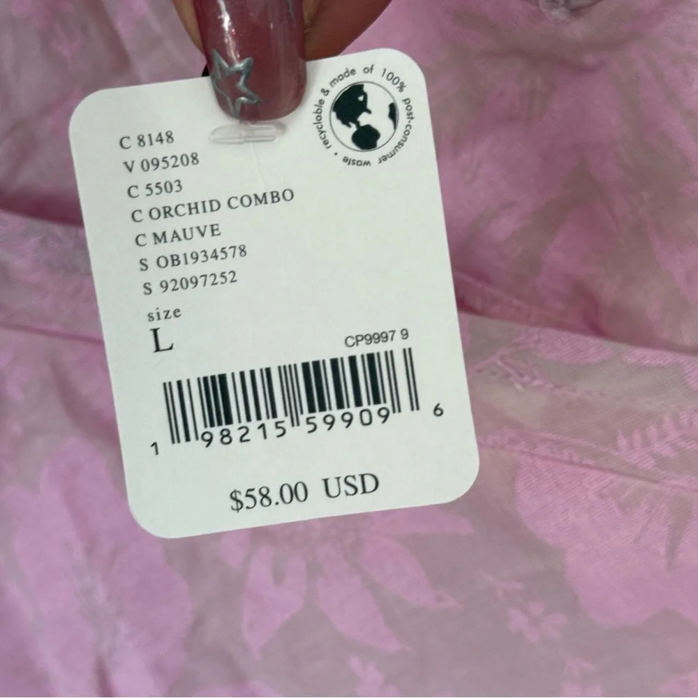 NWT Free People Making Me Blush Cami in Orchid Combo Size Large - Picture 8 of 11